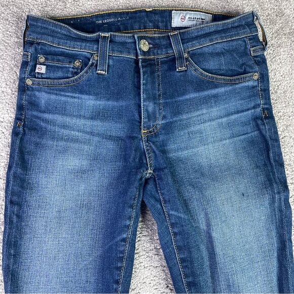Ag Adriano Goldschmied The Legging Ankle Jeans Women's 26 Blue Skinny Low Rise - Picture 2 of 14